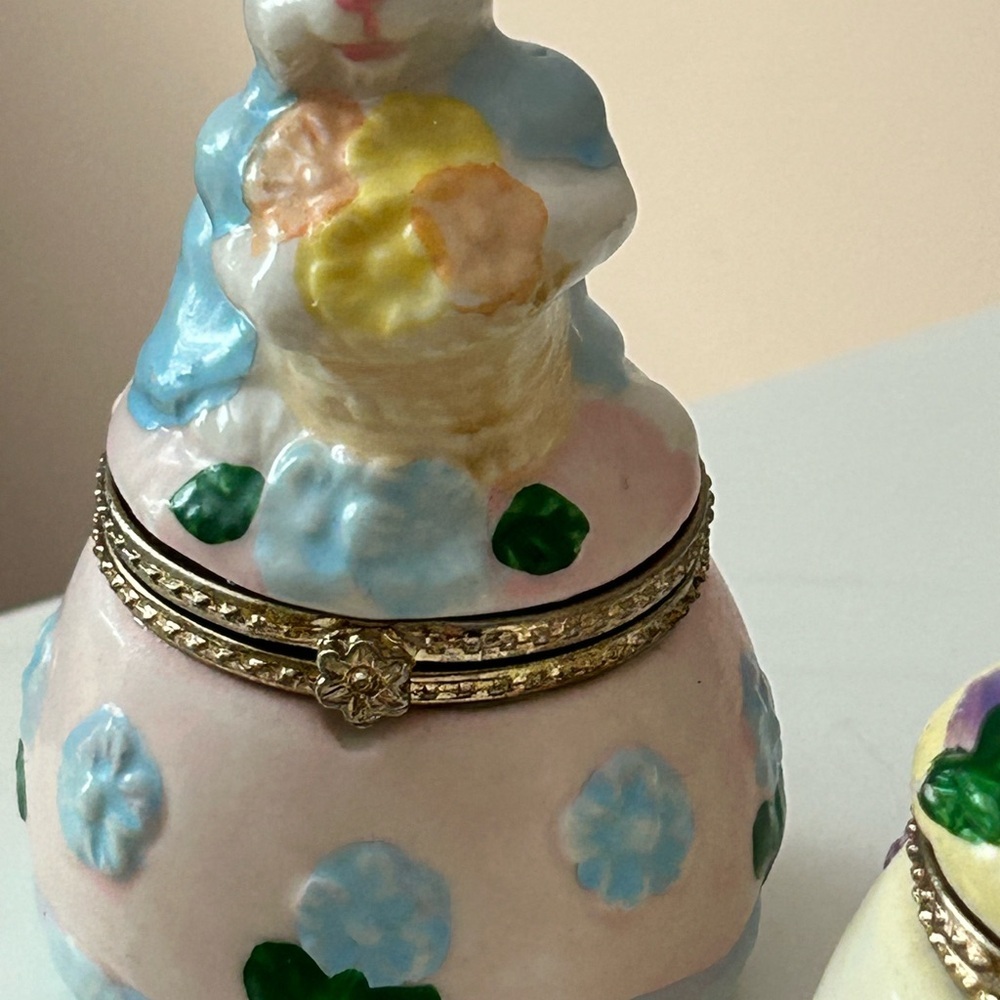 4/$100 Charming Bunny Trinket Boxes - Multicolor - Picture 3 of 5